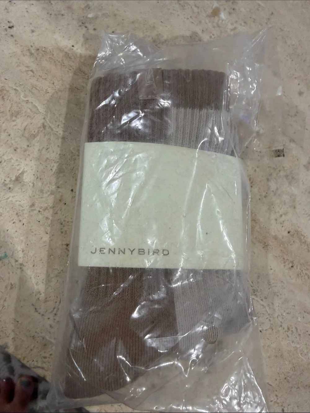 JennyBird Taupe Cotton Women’s Ankle Socks 5-10 NEW